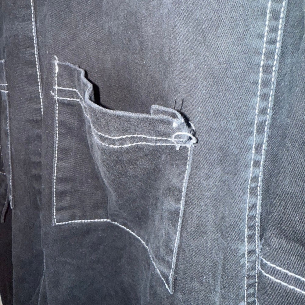 The‎ Ragged Priest Blk Utility Jumpsuit Long Sleeve Zip Front Contrast Stitch XS - Picture 5 of 11